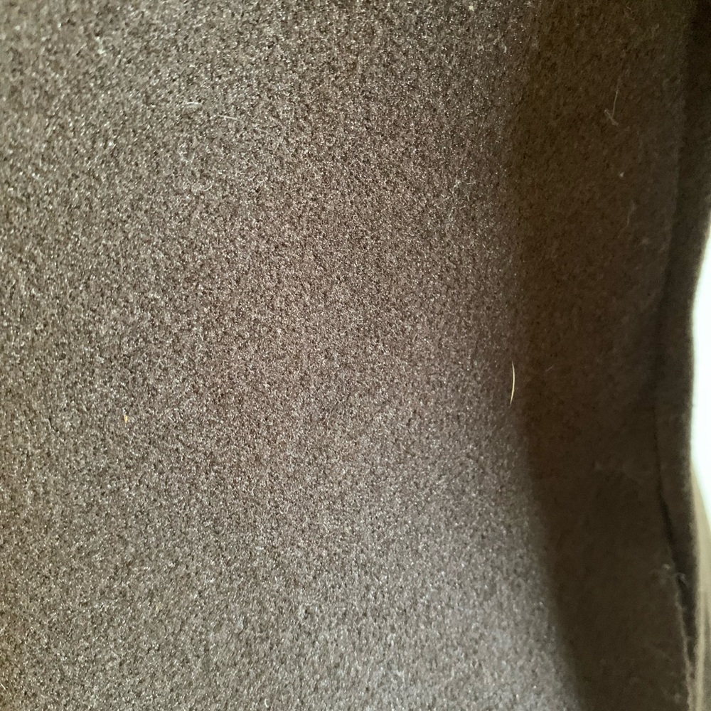 Chocolate Brown Women's Double-Breasted Wool Coat - Picture 4 of 5